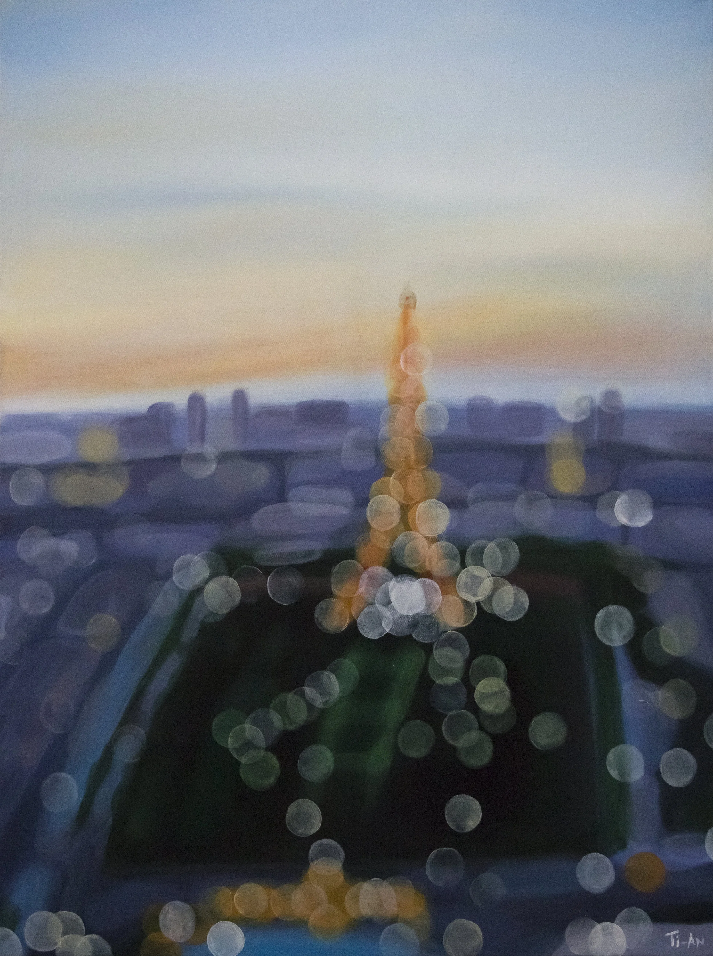 The Eiffel Tower from the Tour Montparnasse 30x40, oil on canvas 2012