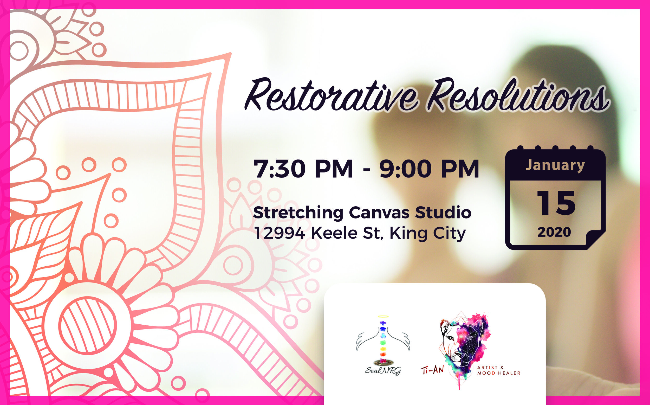 Restorative Resolutions - Meditation, Reiki, Restorative Yoga Workshop