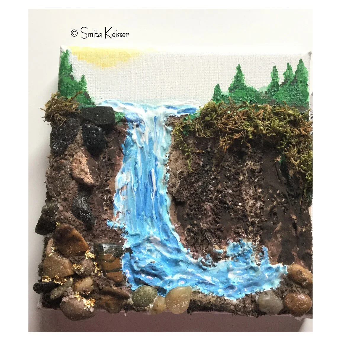 Waterfall on canvas by Smita Keisser