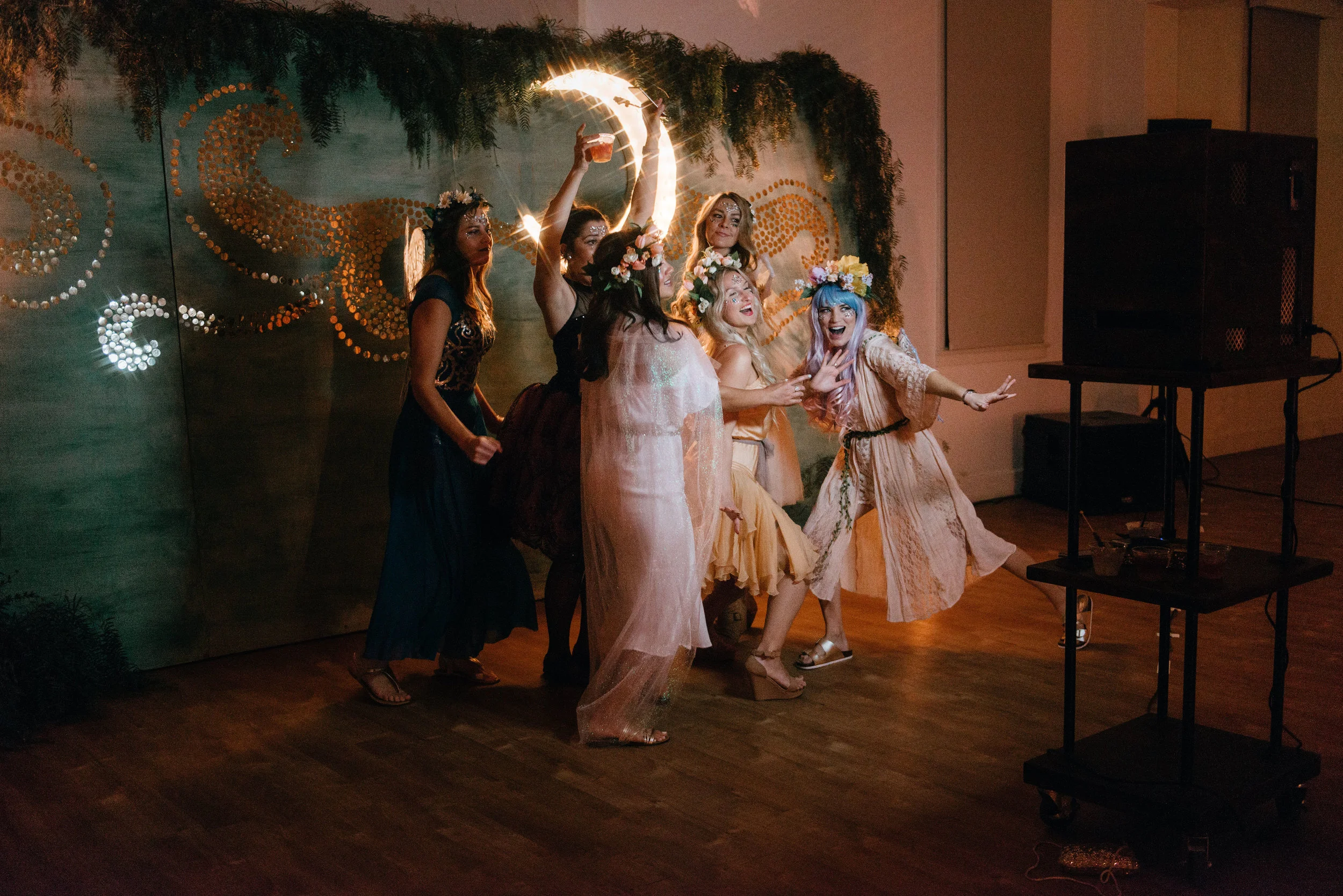 Union Booth doing their thing with a gorgeous backdrop by Pow Wow!