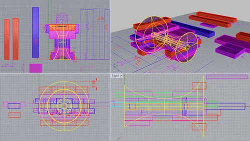 Tulip BAse Dissected in CAD and laid out for CNC Cutting