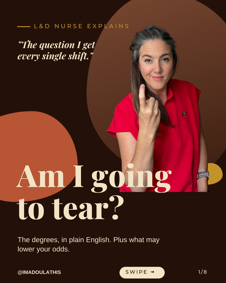 L&D nurse Jayni Angeli explaining perineal tears during birth