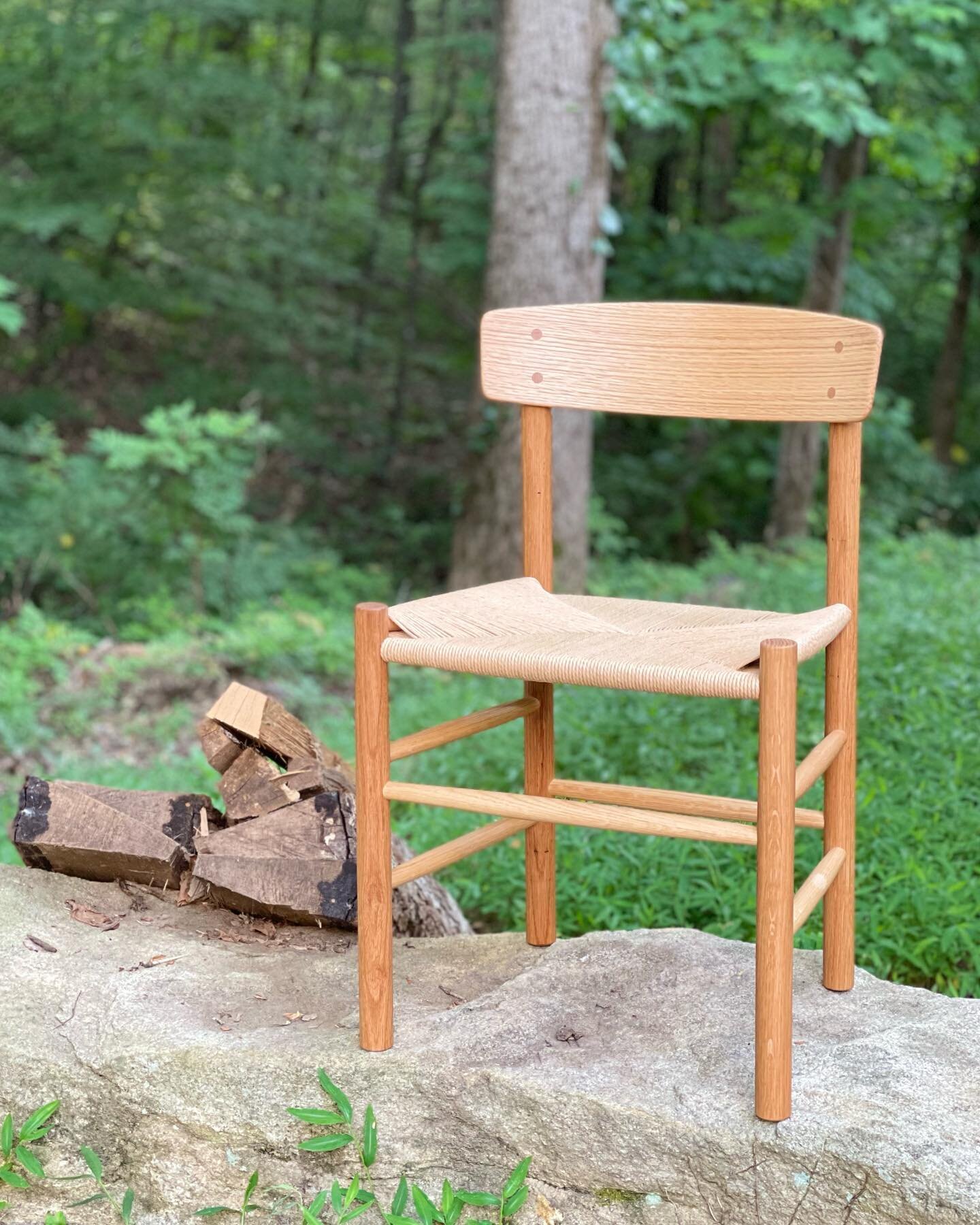 One last photo for the J39 chair I&rsquo;m teaching this summer and fall. This class is very much focused on the use of the lathe. Unlike a typical chairmaking class where you have the turned parts provided for you you will actually spend two whole d