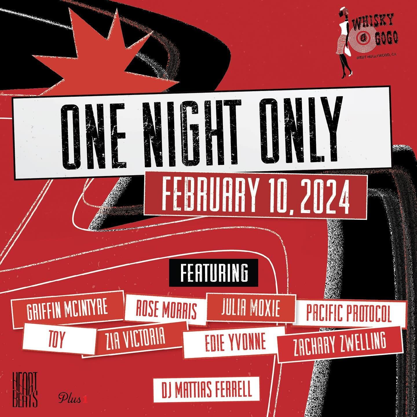 8 ARTISTS/BANDS  AND DJ PERFORMING LIVE AT THE WHISKY FOR ONE NIGHT ONLY. BUY YOUR TICKETS FOR FEBRUARY 10 CONCERT TODAY‼️ LINK IN BIO❤️