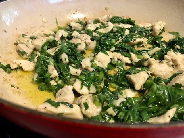 Skillet Chicken and Greens