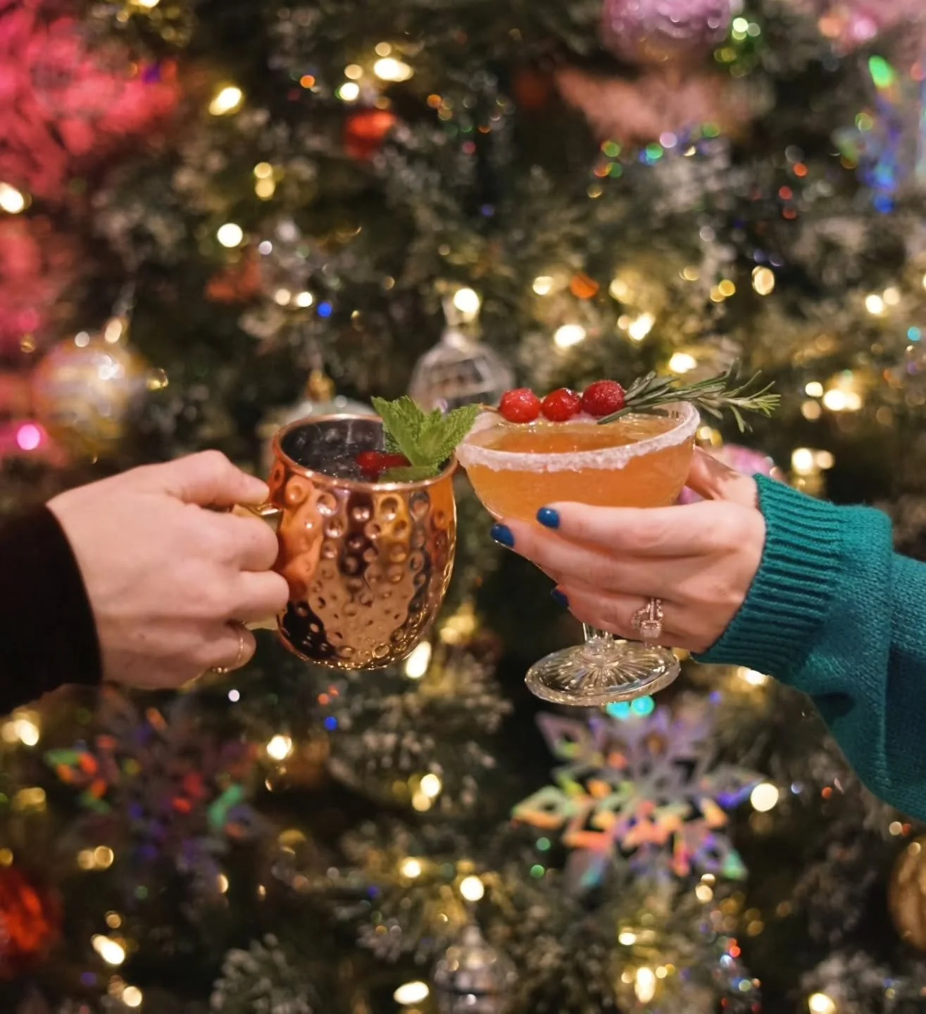 Stop in for two of our new Winter cocktails -
The Merry Mule + Poinsettia, where cranberry is the star 🎄