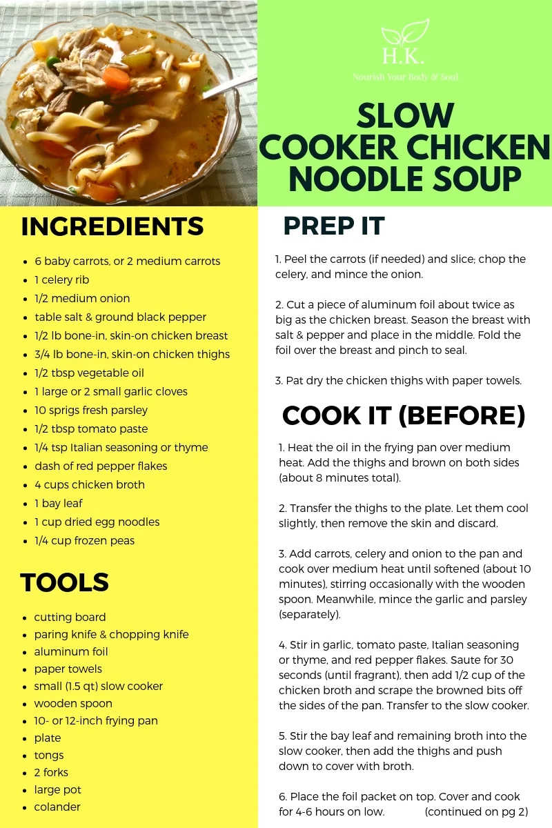 Slow Cooker Chicken Noodle Soup Hannah Knapp