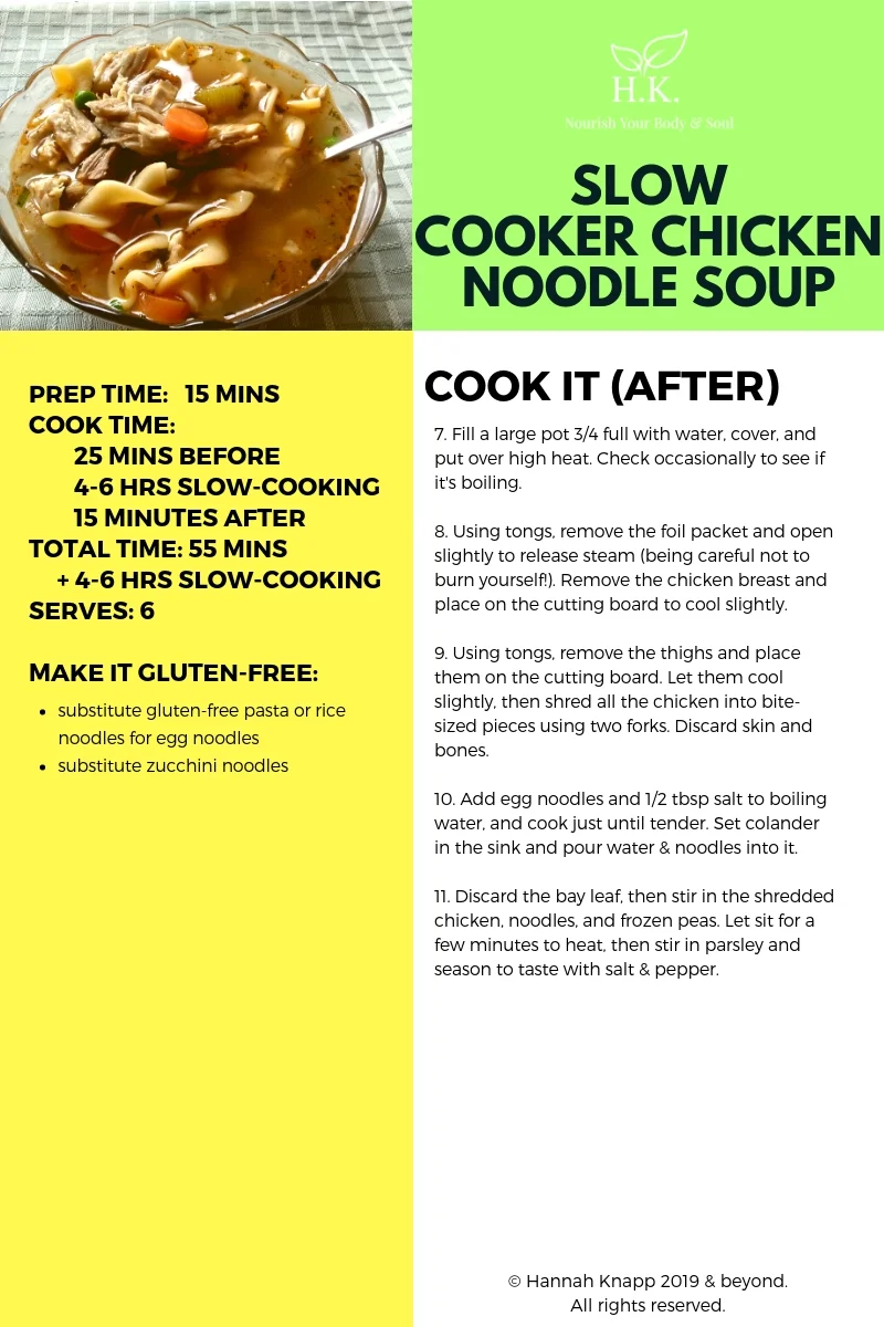 Slow Cooker Chicken Noodle Soup Hannah Knapp