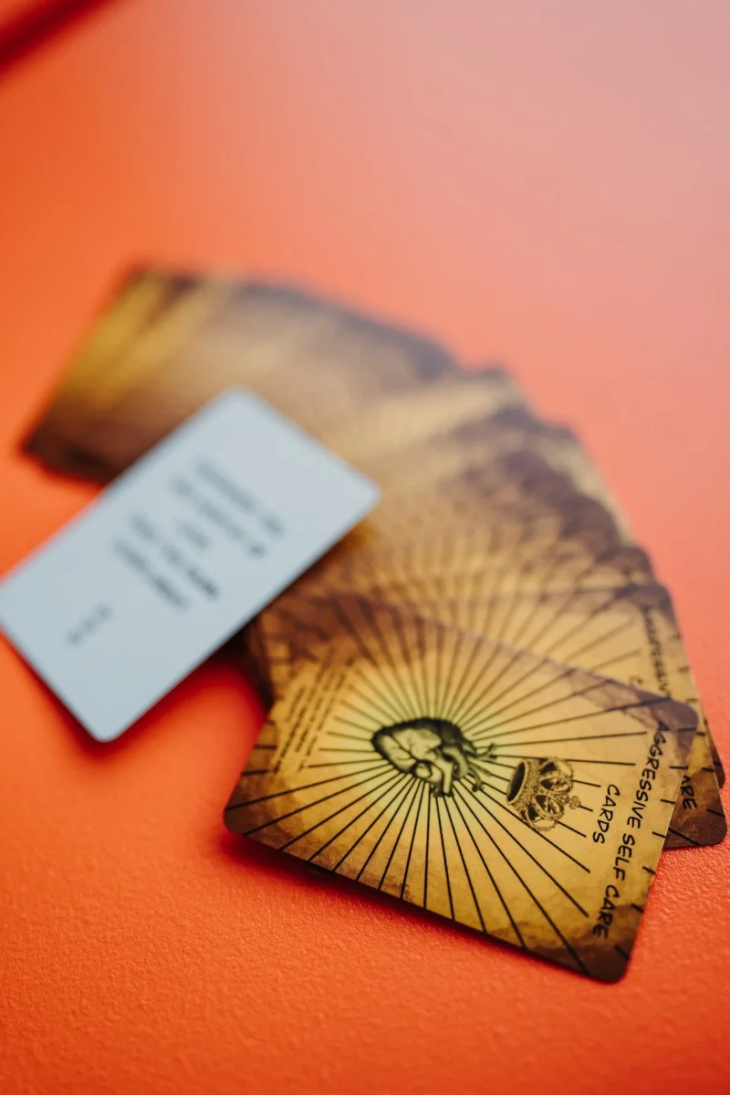 Self care game. Easy self care prompts. Lift your mood one card at a time. Motivational card deck.