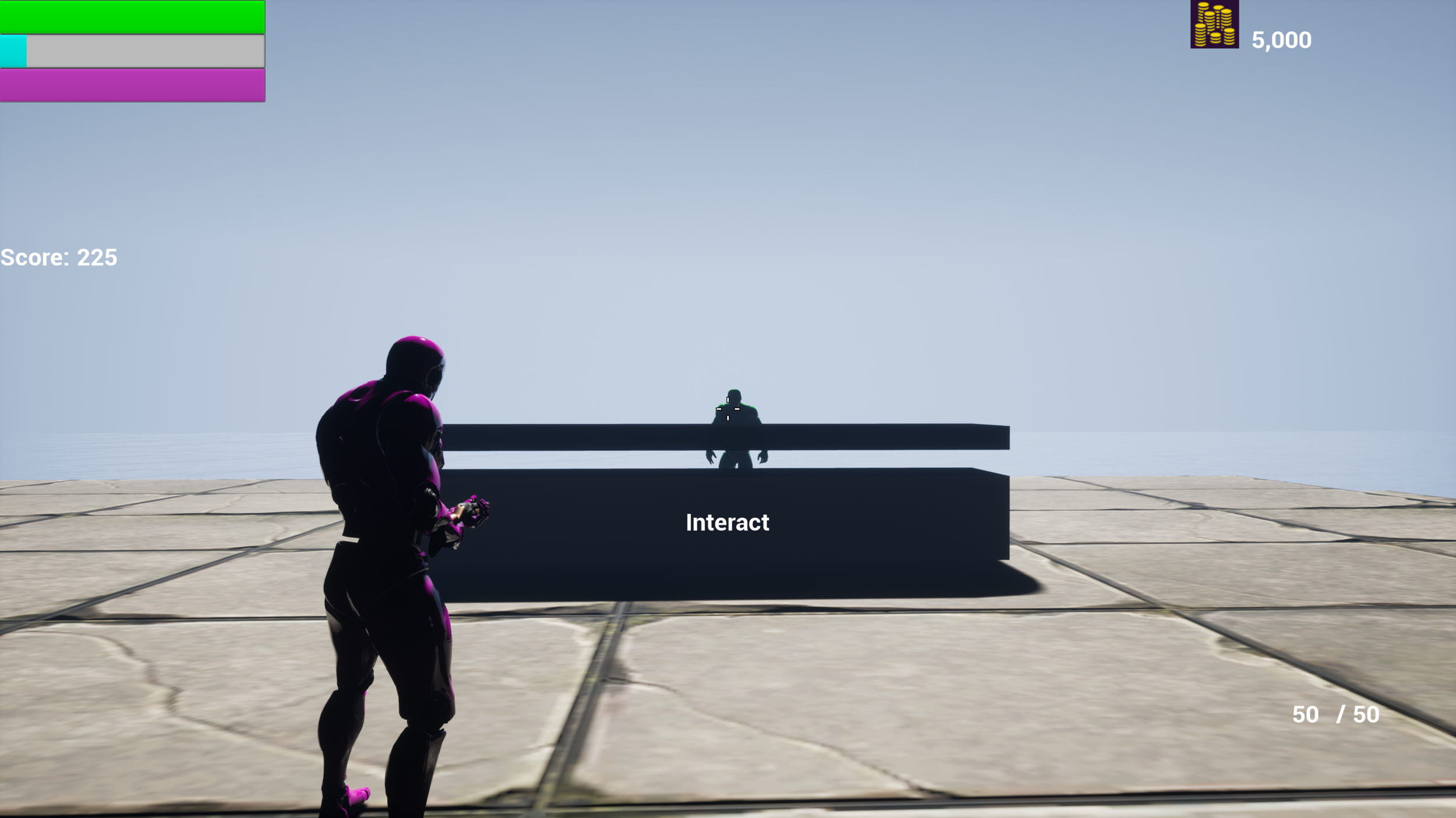 In this screenshot, the player is seeing the Merchant, who first appeared in this map for testing.