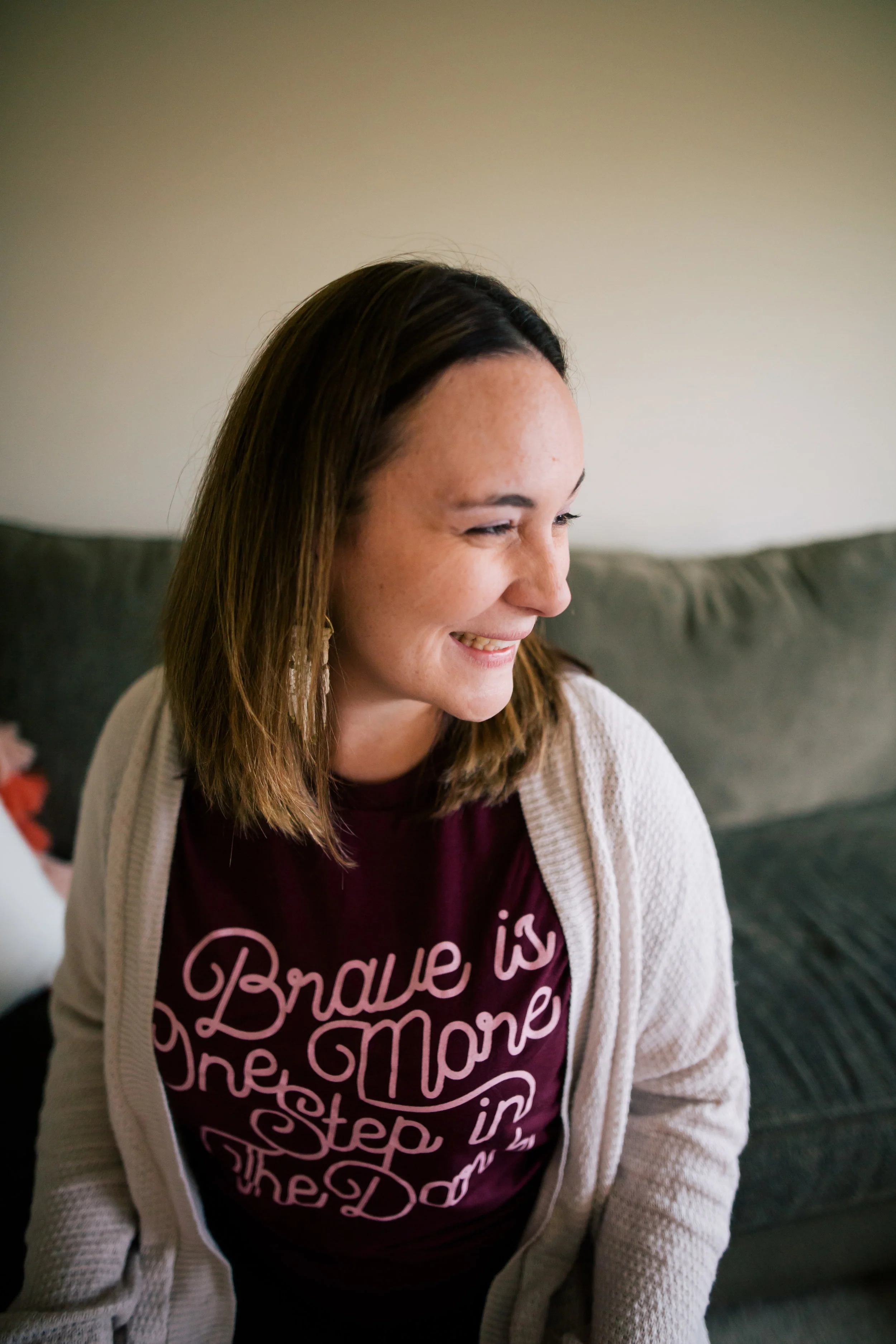 Brave is One More Step in the Dark Tee - PLUM