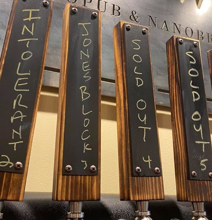 Rugged Chalkboard Tap Handle
