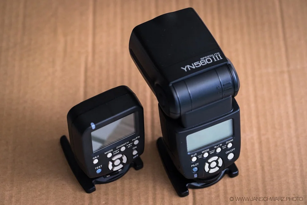 Meet the Yongnuos. Extremely cheap but lots of bang for your buck.