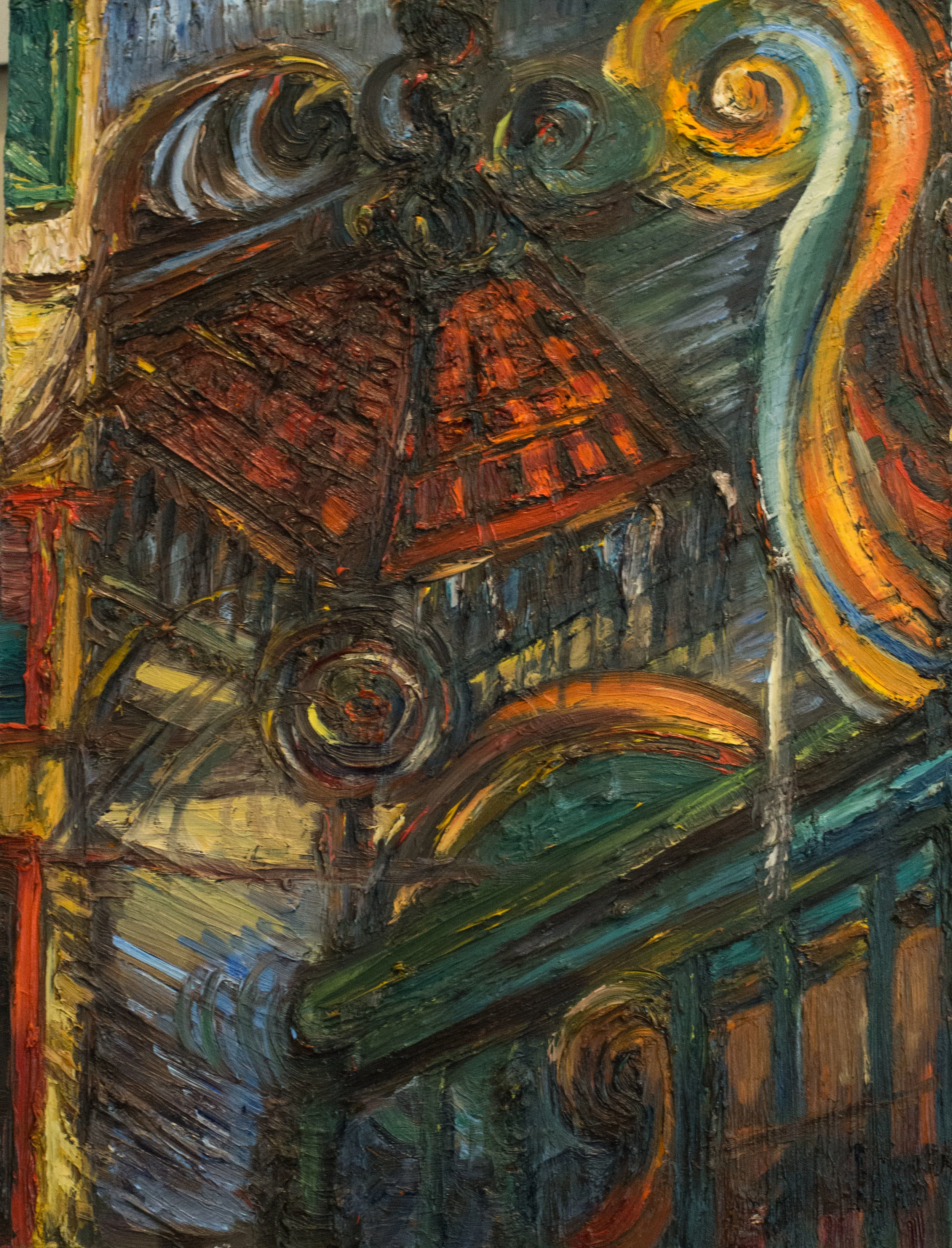 Fascination with a Lamp, 24” x 18”, oil on canvas