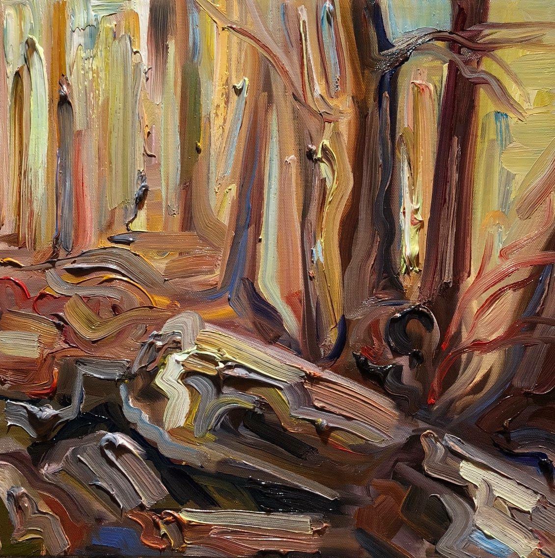 Sweetwater Creek - I, 14" x 14", oil on canvas