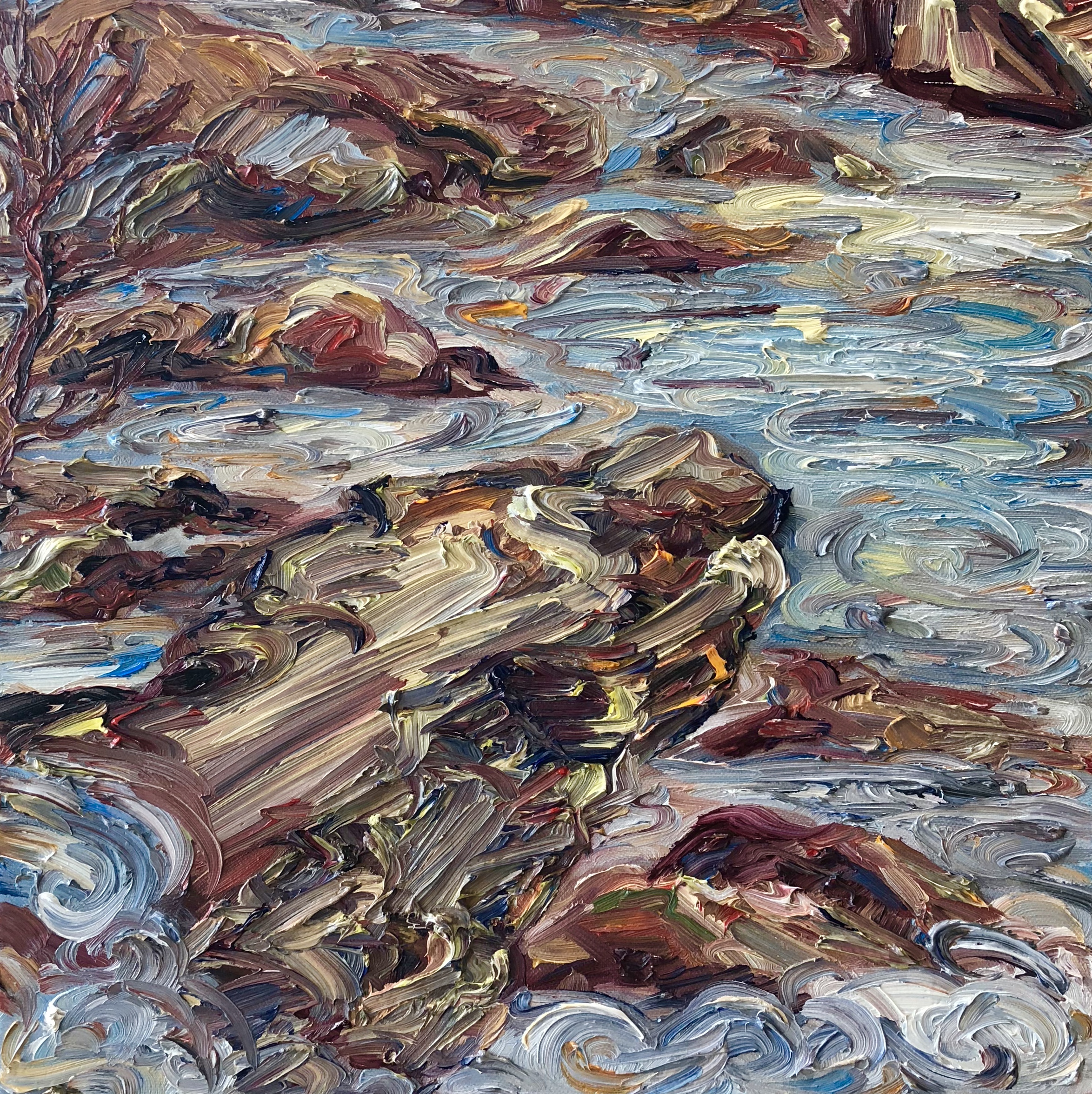 Sweetwater Creek - III, 14" x 14", oil on canvas