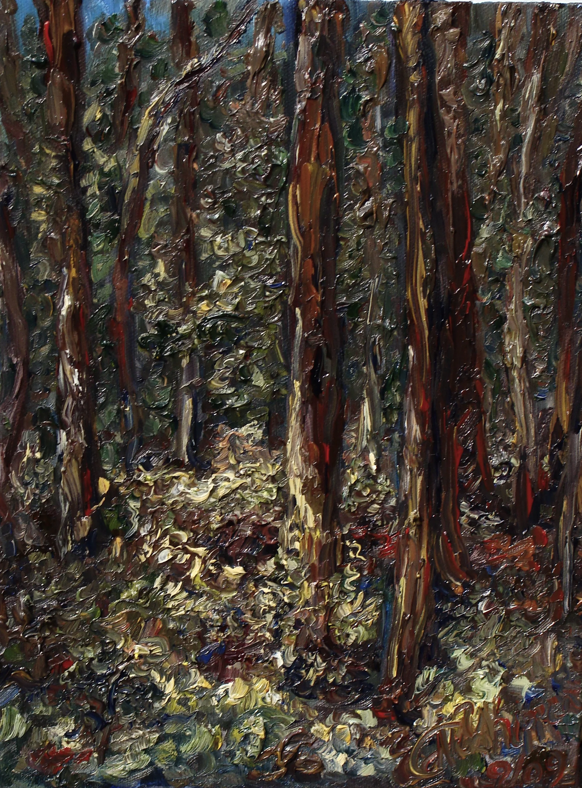 Annmarie Garden - Plein Air, 12" x 9", oil on canvas