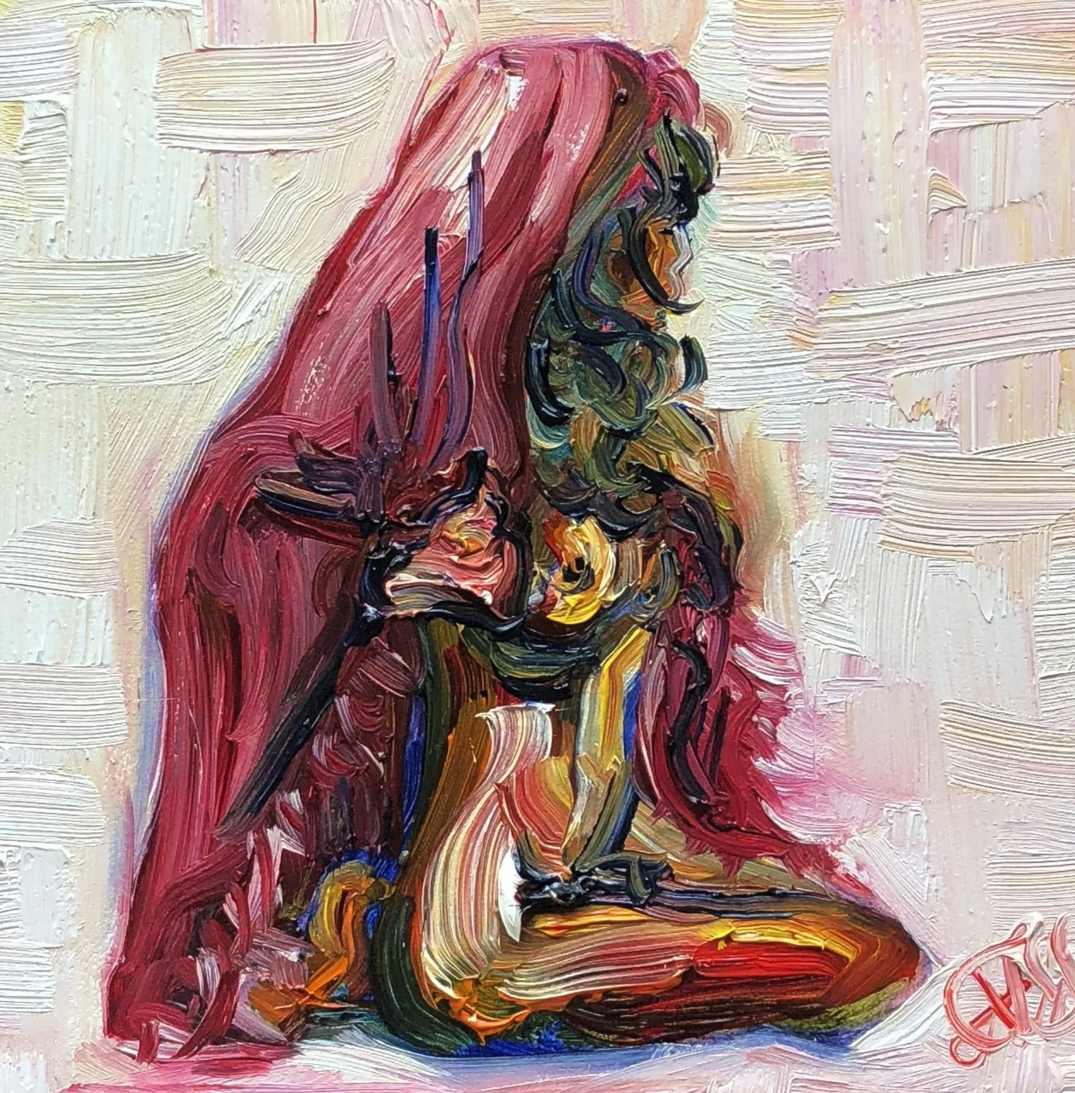 Figure 11, 5" x 5", oil on canvas