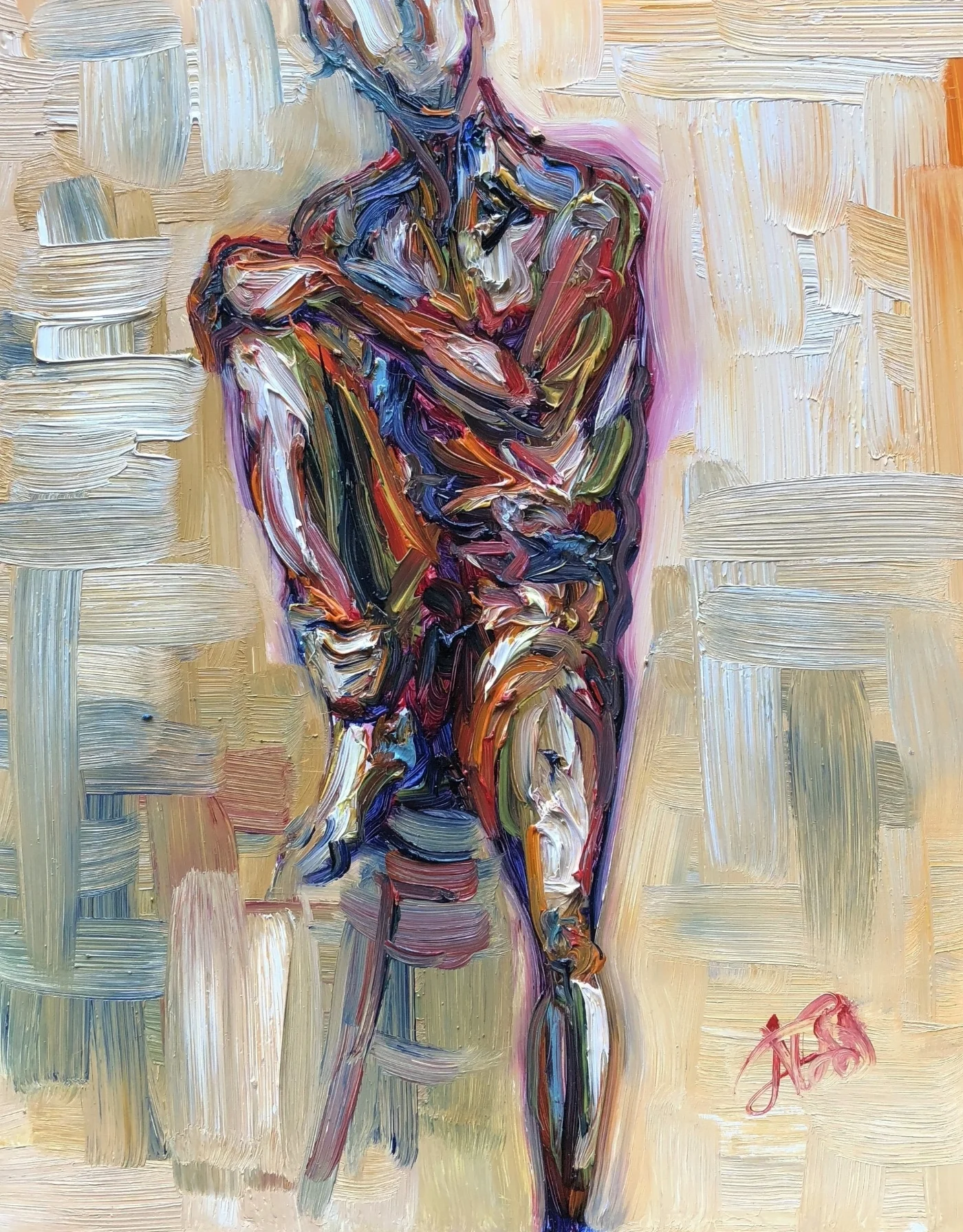 Figure 21, 10" x 8", oil on panel