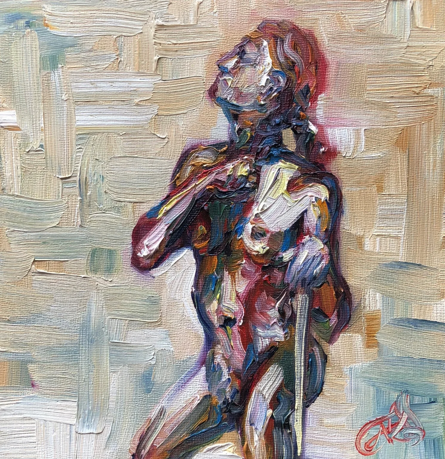 Figure 29, 8" x 8", oil on canvas