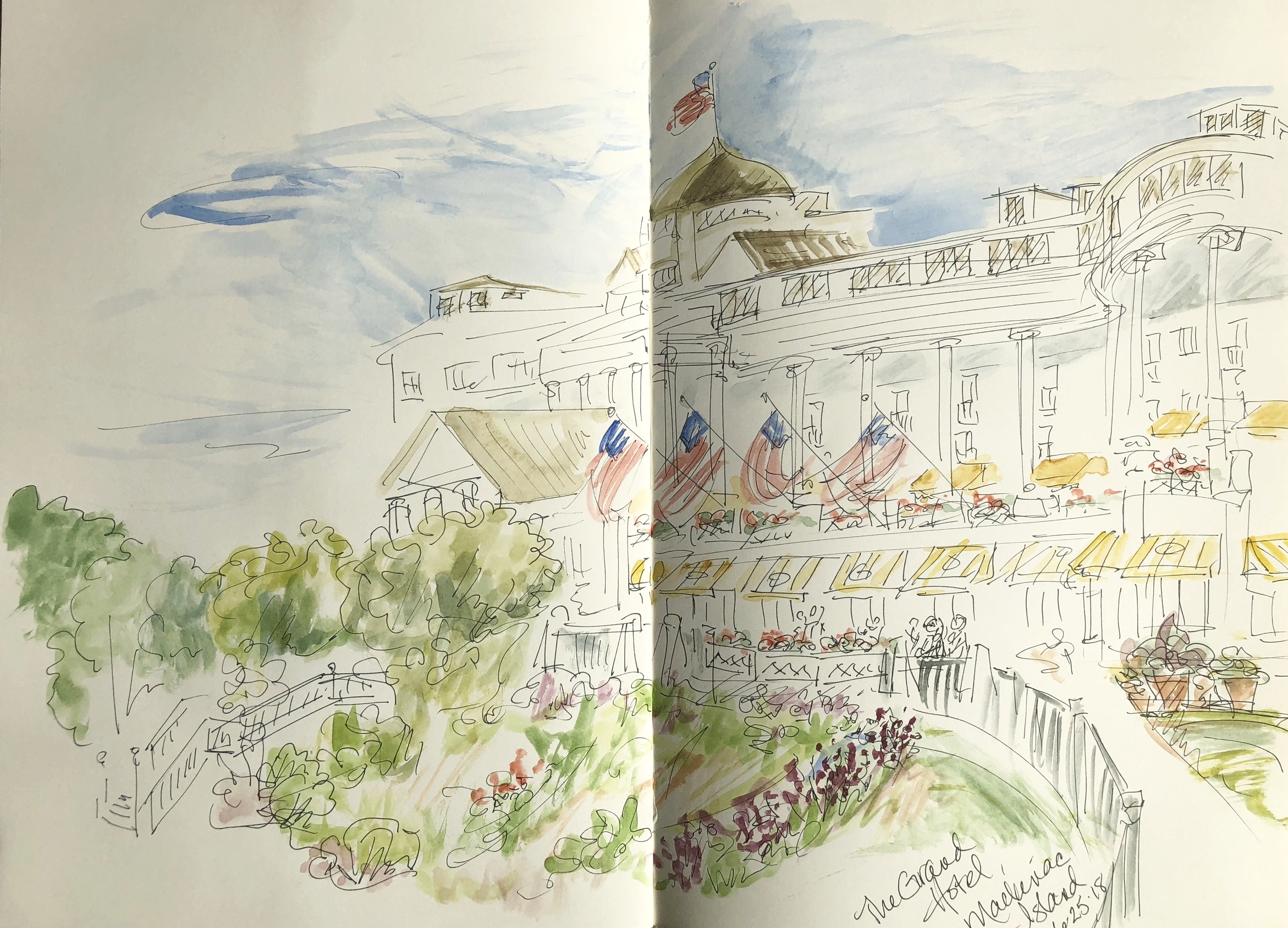 Grand Hotel, Mackinac Island watercolor