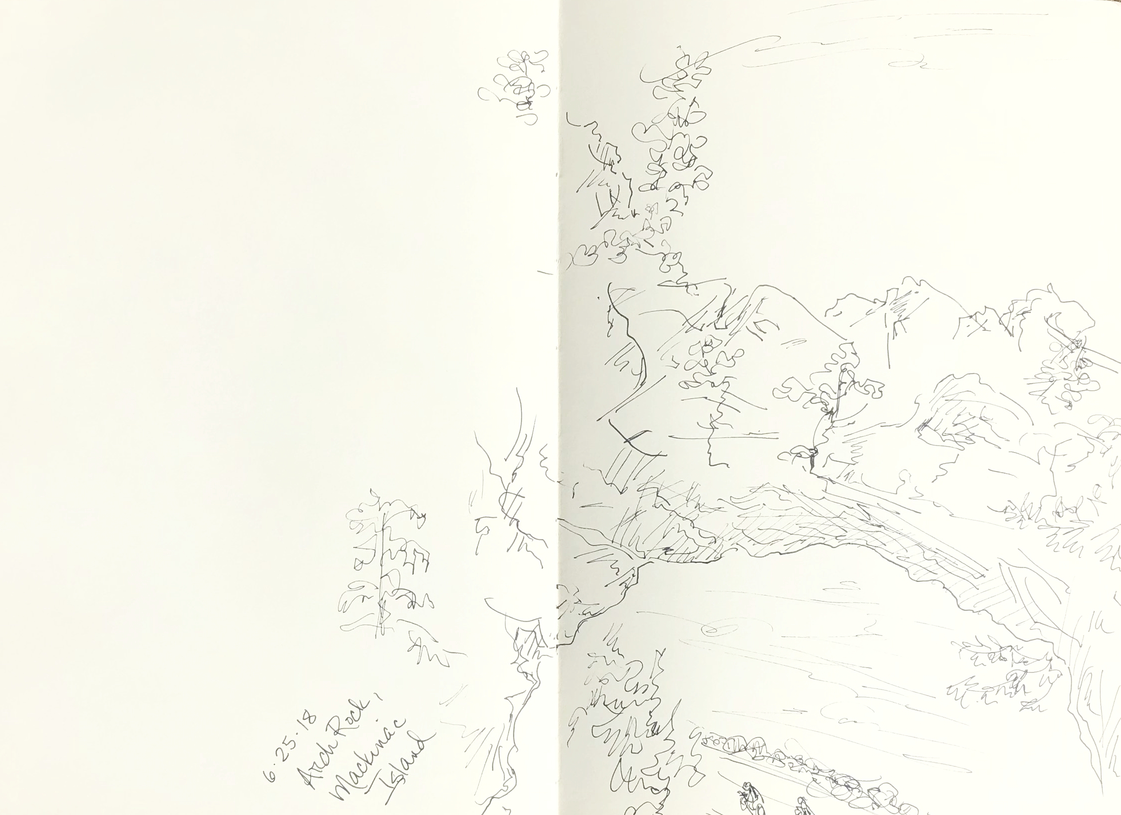 Arch Rock, Mackinac Island, Michigan sketch