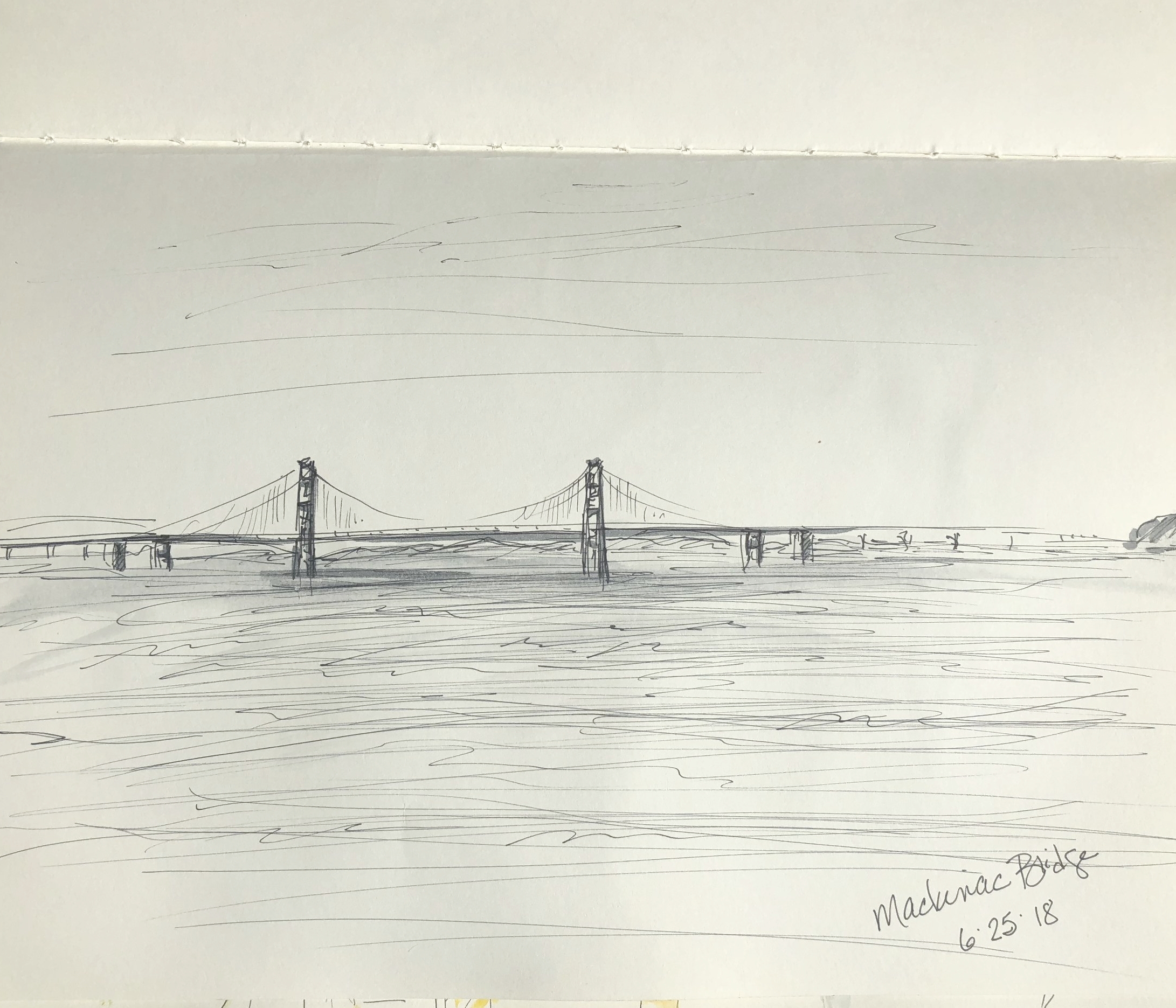 Mackinac Bridge, Michigan sketch