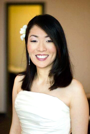 Anne, looking her graceful and elegant best, on her and Adrian's wedding day! Makeup by Maya Goldenberg.