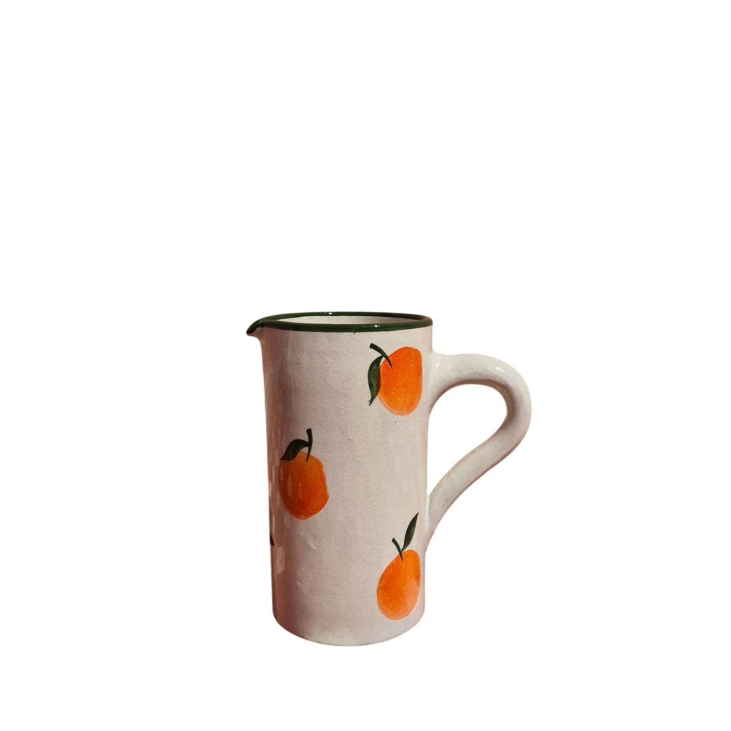 Carafe en céramique motif orange