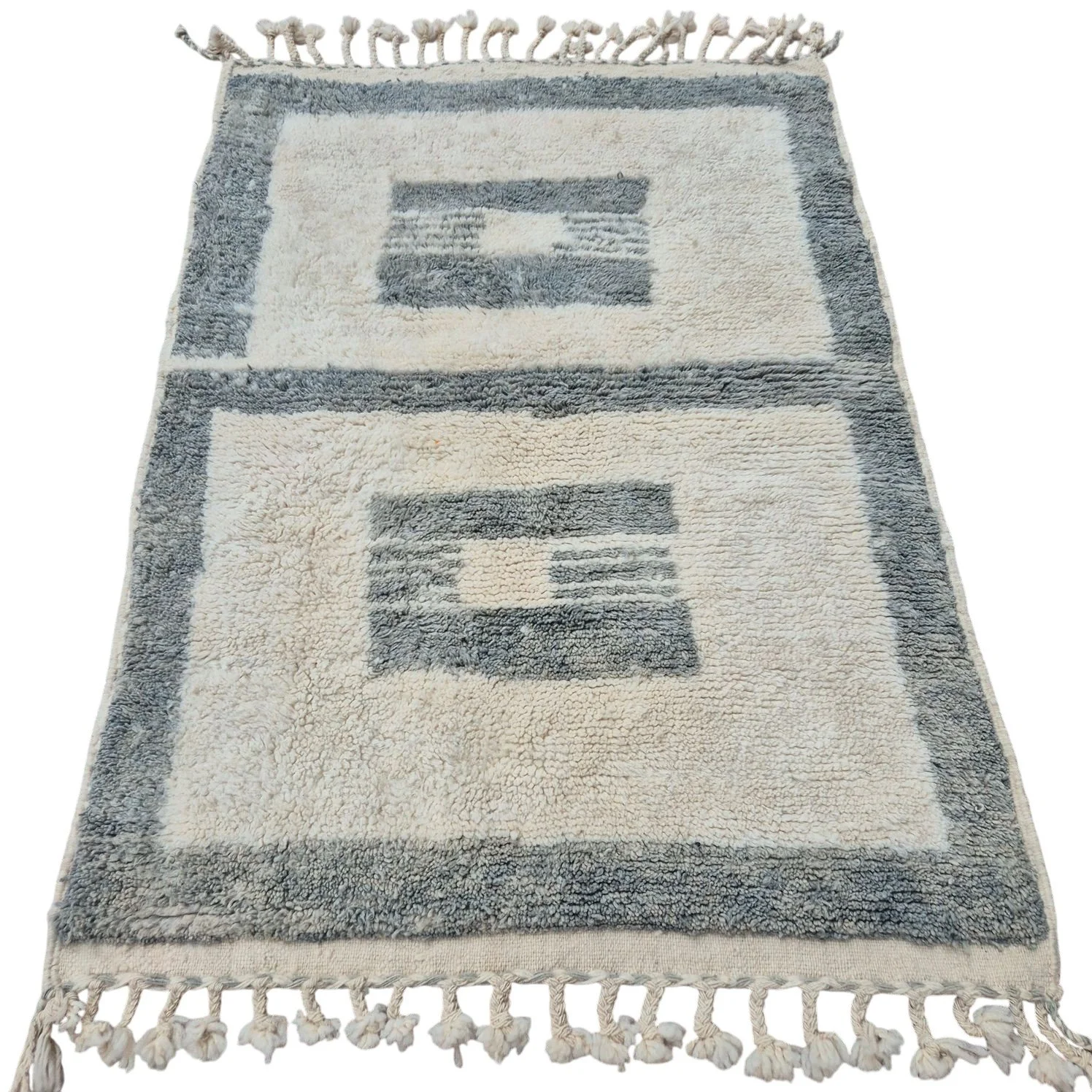 Tapis berbère écru, gris 110x155