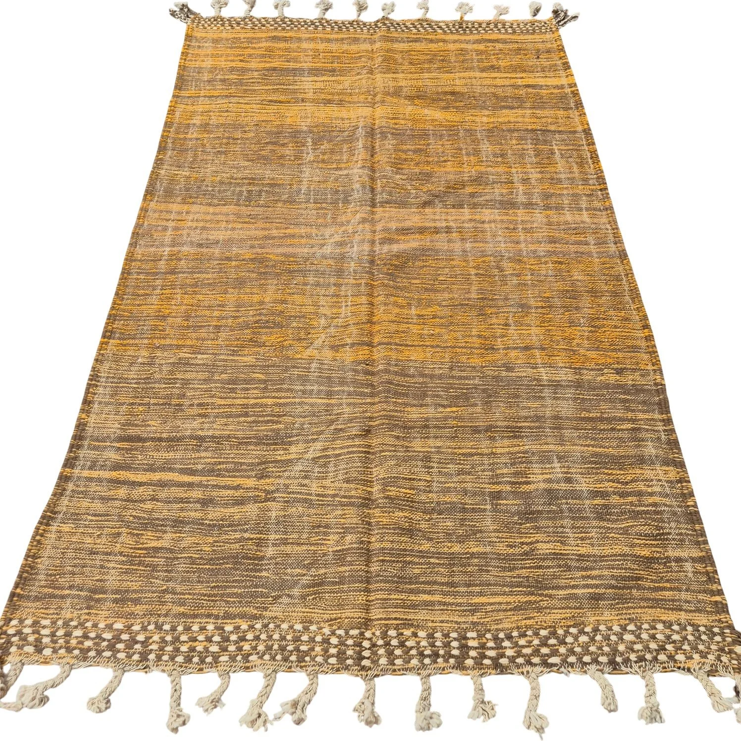 Tapis berbère kilim orange, gris 150x255