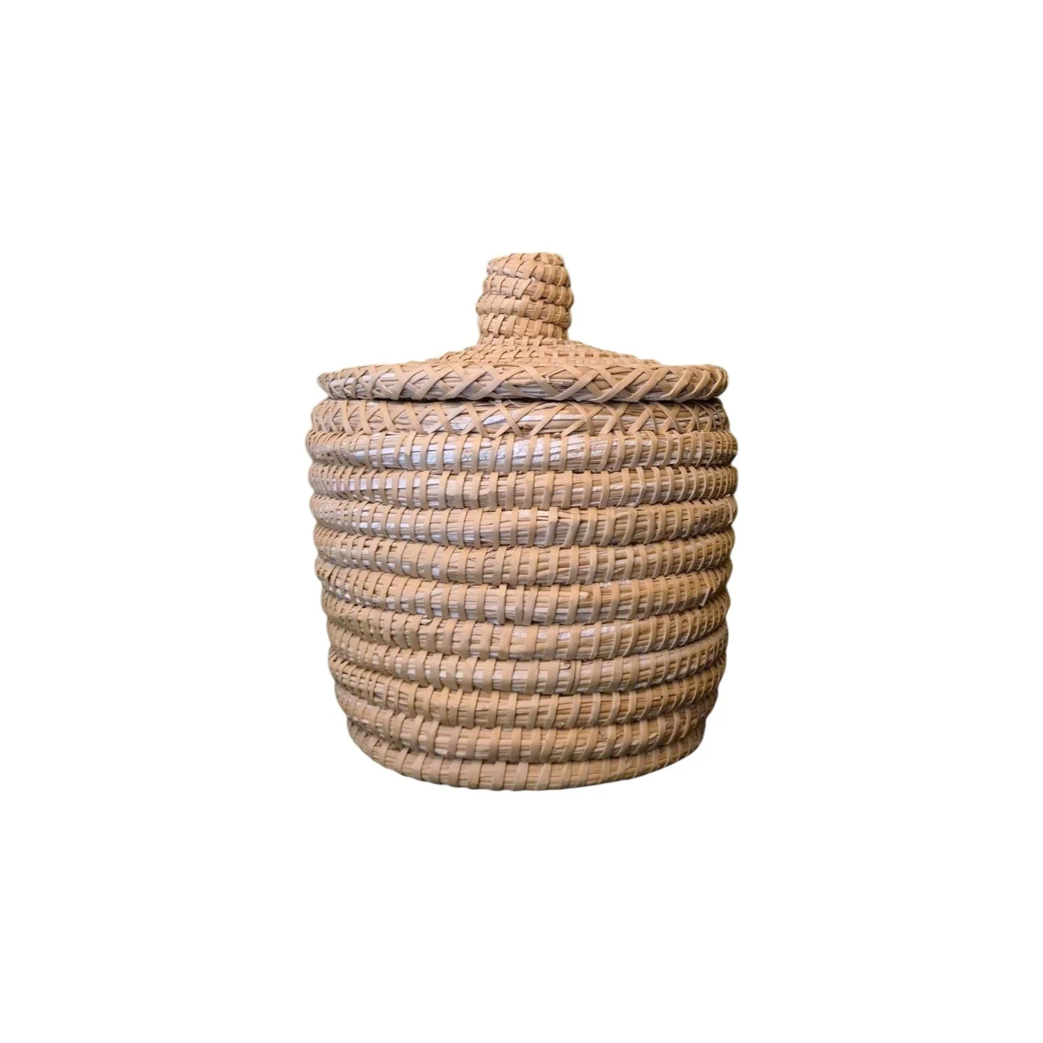 Corbeille avec couvercle en doum