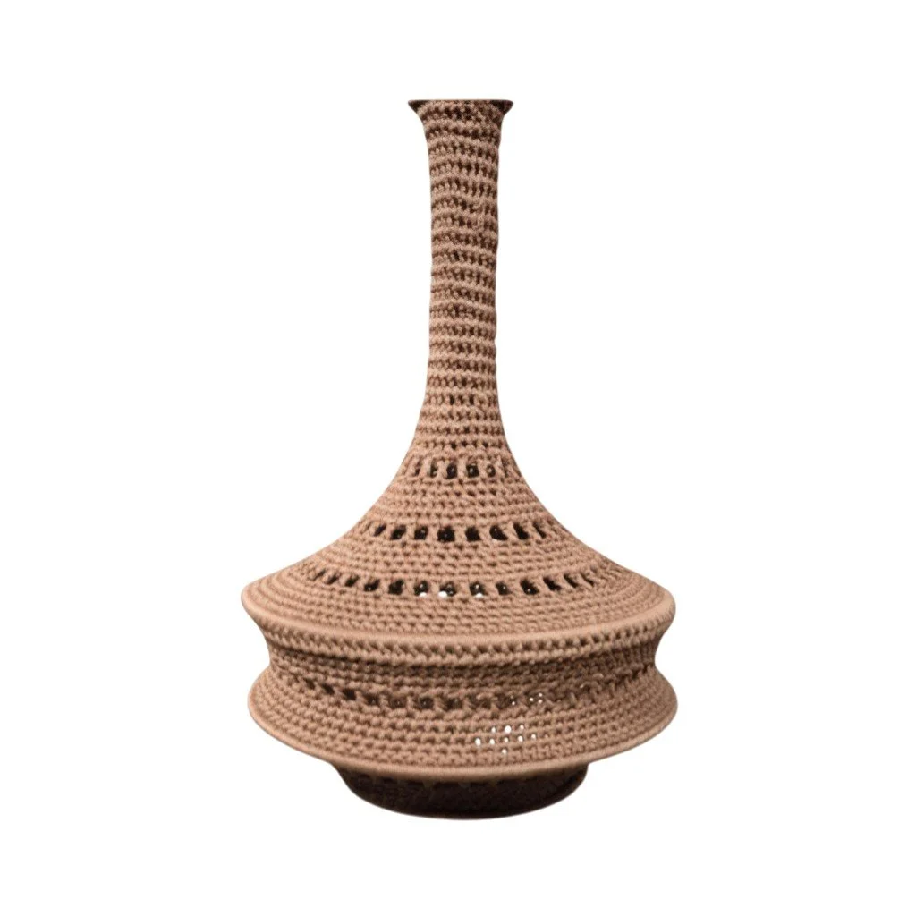 Suspension en crochet marron