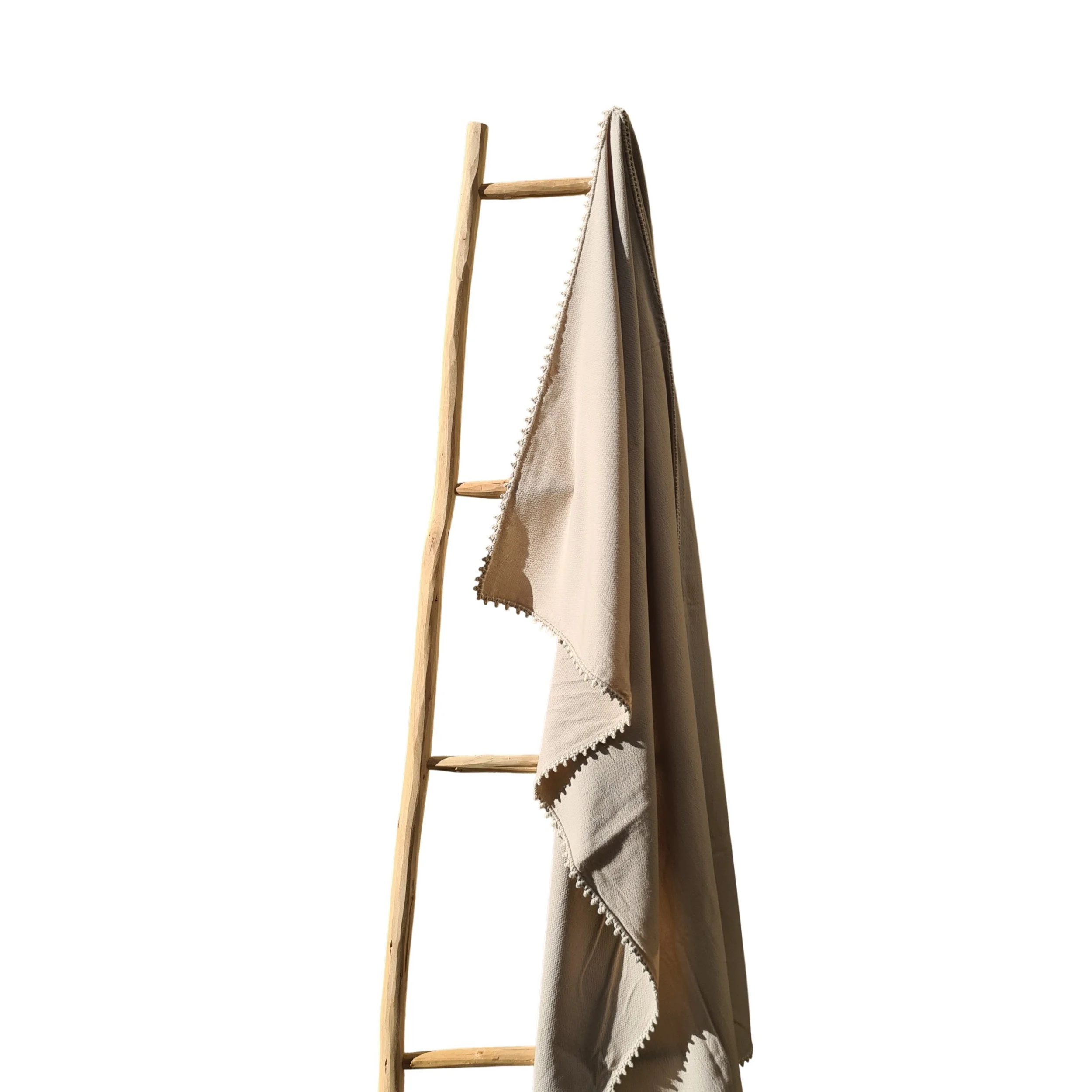 Nappe carrée en coton blanc écru