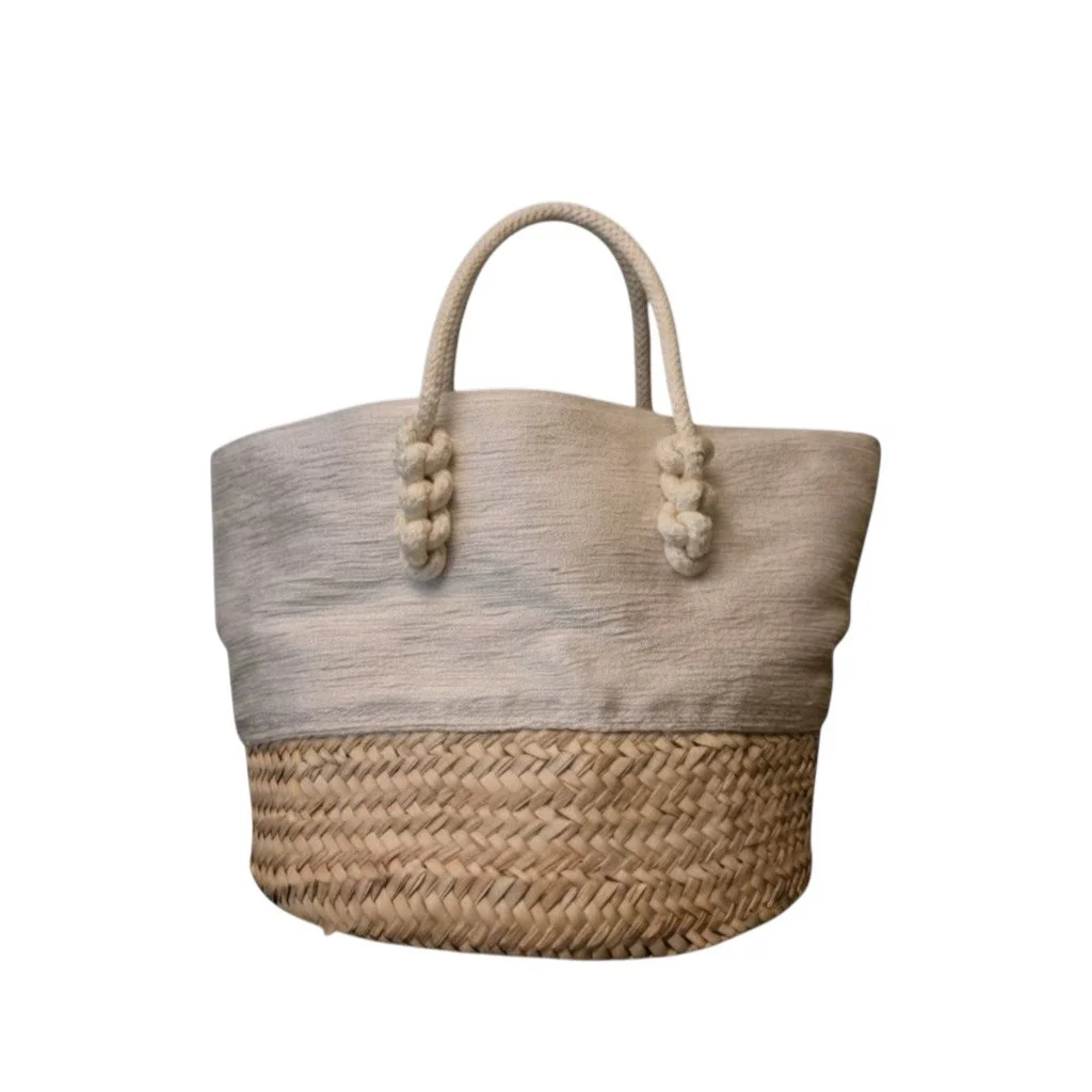 Panier seau Torsade écru