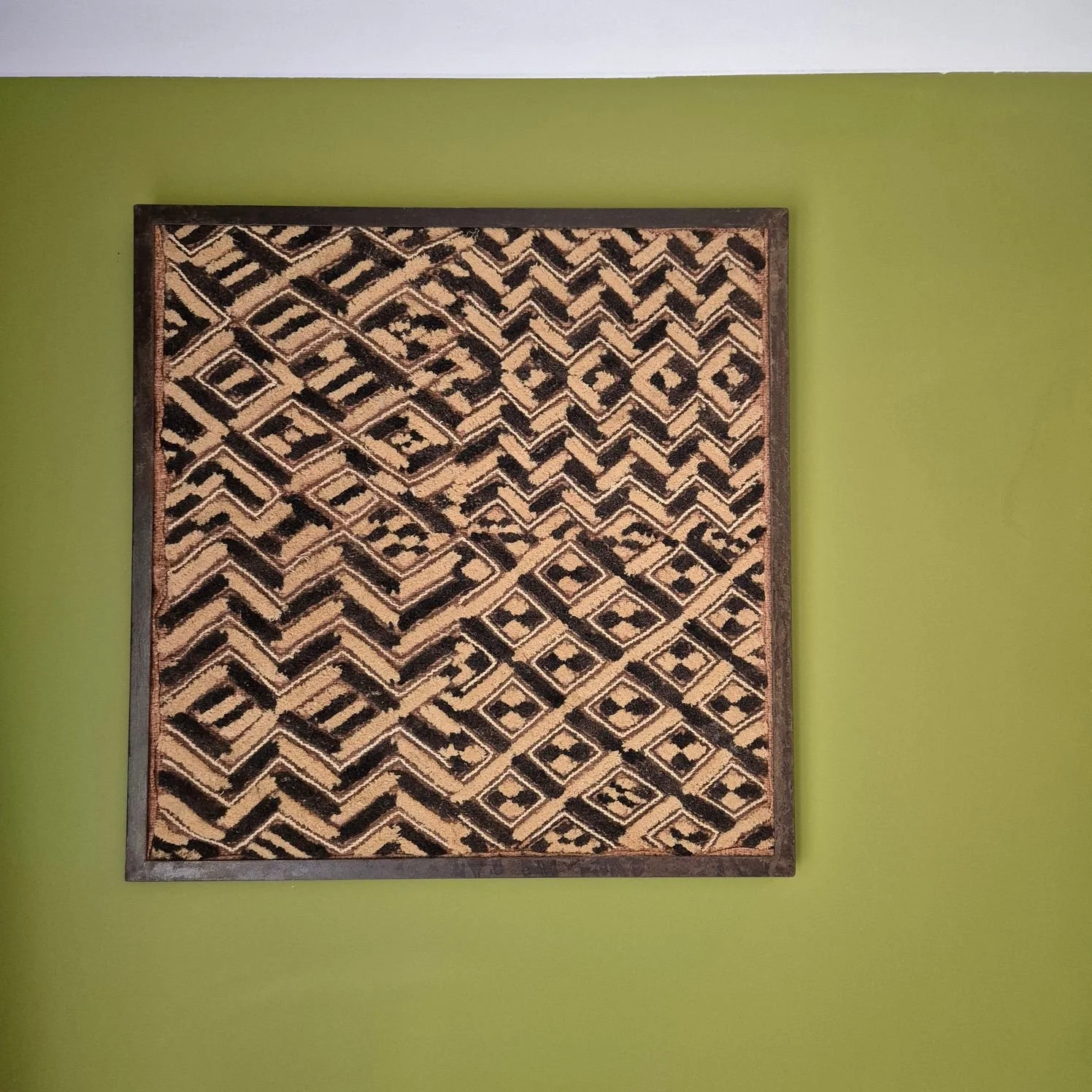 Tableau de tissu Kuba ancien