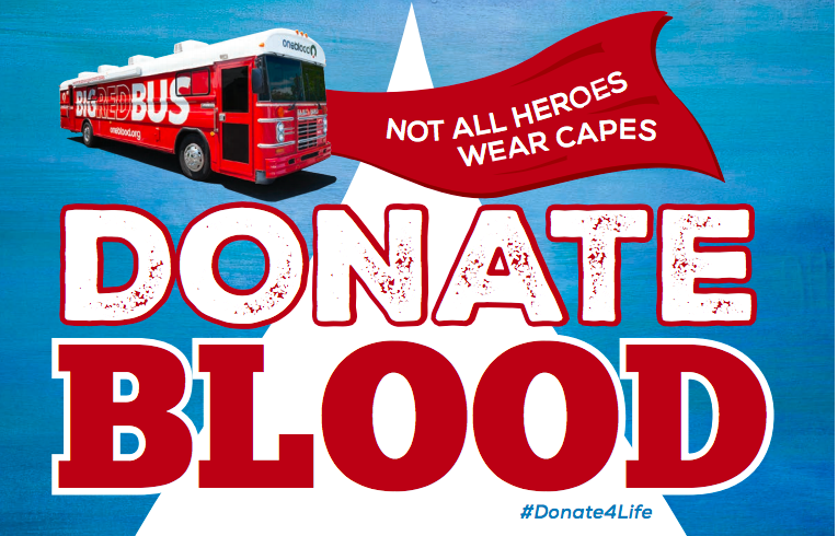 Blood Drive Sunday 5/31 - 10:30am - 1:00pm
