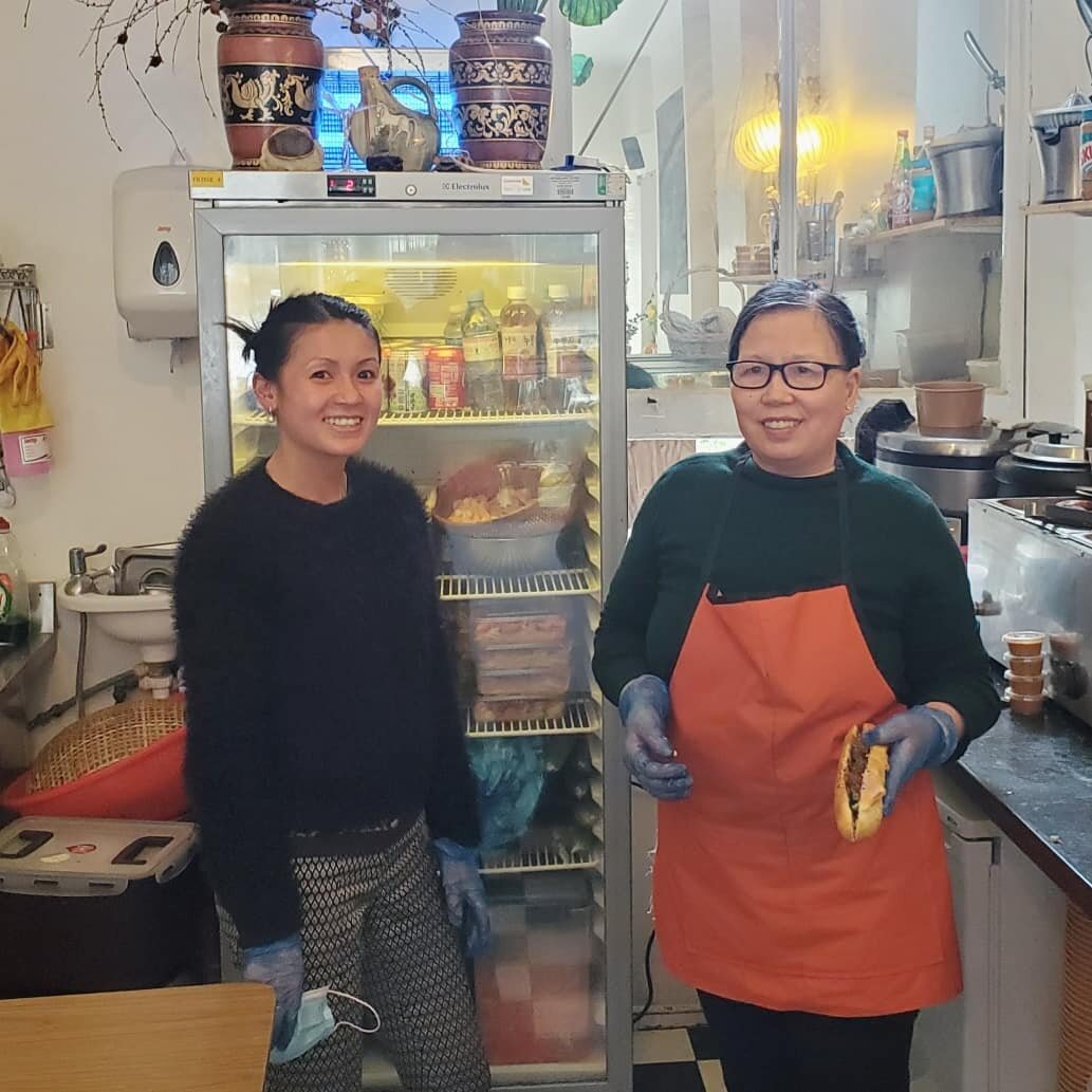 End of lockdown numero 2 update from us:  We are hiring again! Here's  photo of superstar employee Shell alongside mama hai who you regulars will recognize has been behind the counter helping keep the ship sailing along the past couple of years now!
