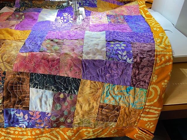 2nd quilt in the works! Mom sent a box of fabric to work together, apart. It&rsquo;s funny how you can make all new mistakes every time you sew something new ;-)