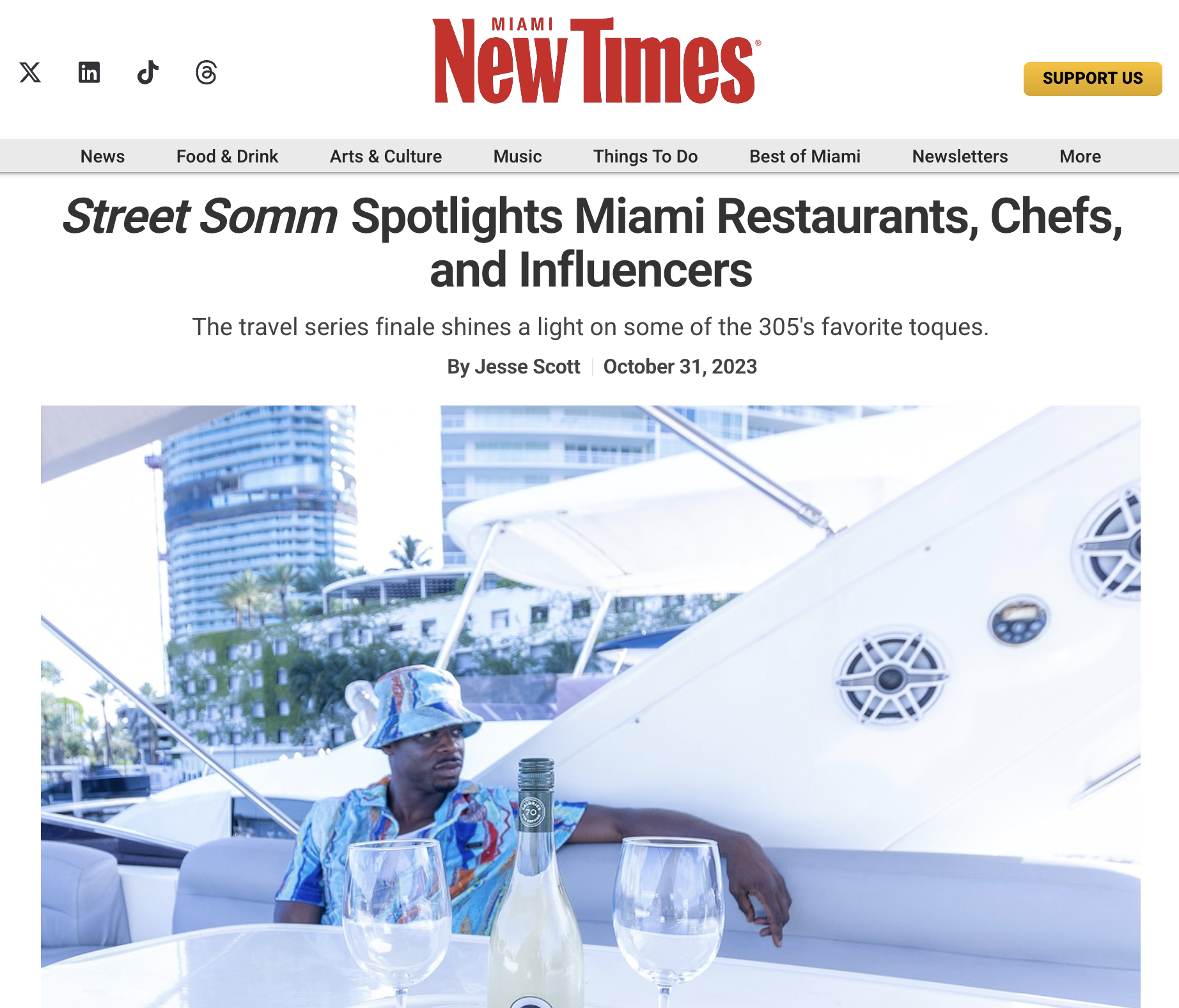 Miami New Times: Street Somm Spotlights Miami Restaurants, Chefs, and Influencers