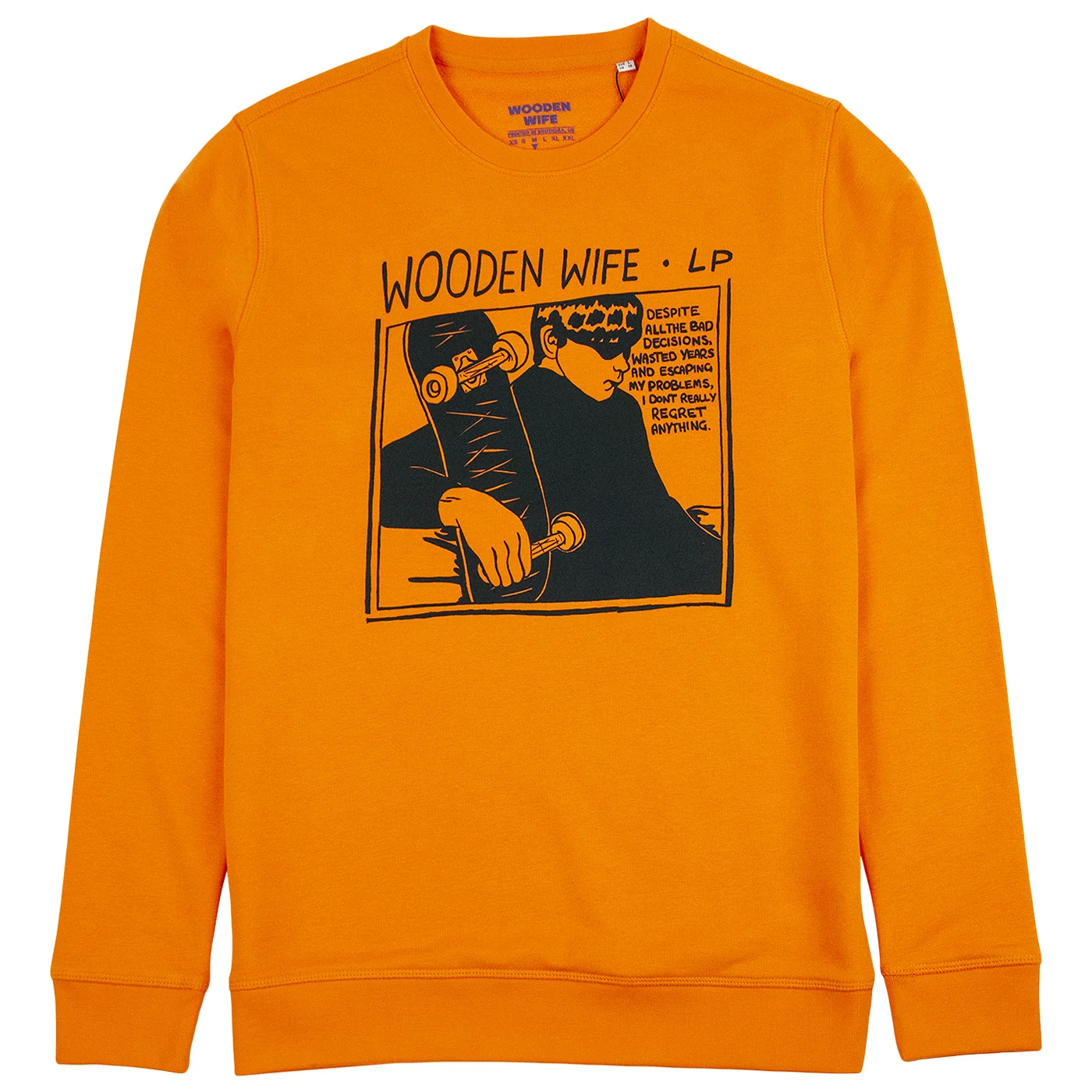 orange graphic sweatshirt