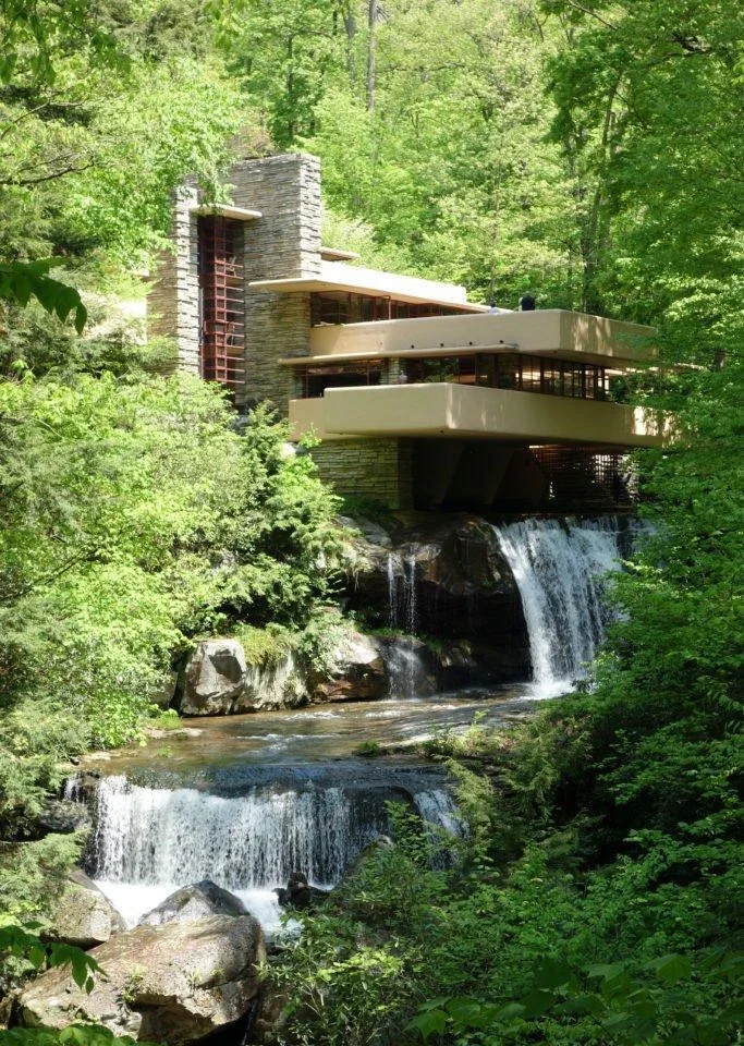 Frank Lloyd Wright’s Fallingwater, Kaufmann Residence in Pennsylvania. Courtesy of Wikimedia Commons.