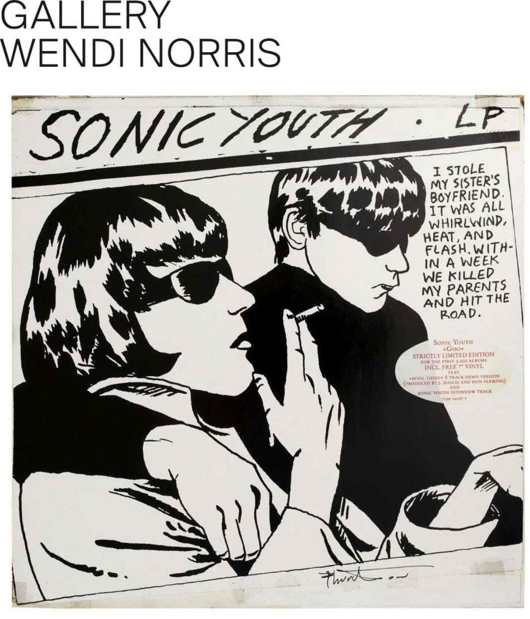 Photo: � Raymond Pettibon, Fraenkel Gallery Raymond Pettibon, “Goo” by Sonic Youth (1990)