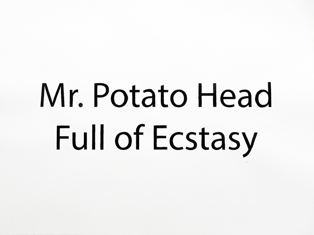 Julio César Morales, Mr. Potato Head Full of Ecstasy (Narco Headlines Series), 2015, Watercolor and ink on paper, 22 x 30 inches (55.9 x 76.2 cm)