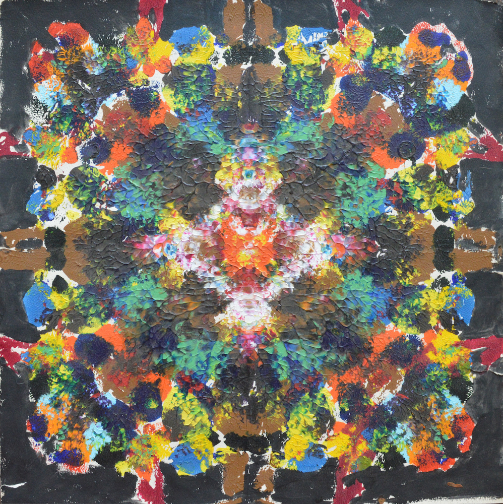 Peter Young, NN11 - 1973 , 1973, Acrylic, ink, and graphite on paper, 19 x 19 inches (48.3 x 48.3 cm)