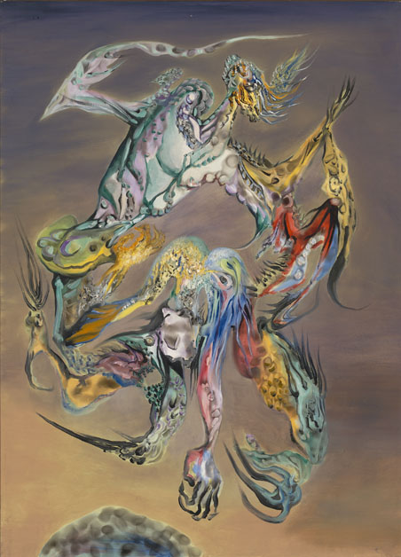  Wolfgang Paalen,  Combat des Princes Saturniens III , 1939, oil on canvas, 39 x 29 inches (100 x 73 cm) 