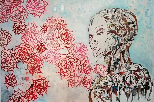 Robot rose , by Chitra Ganesh (2013)
