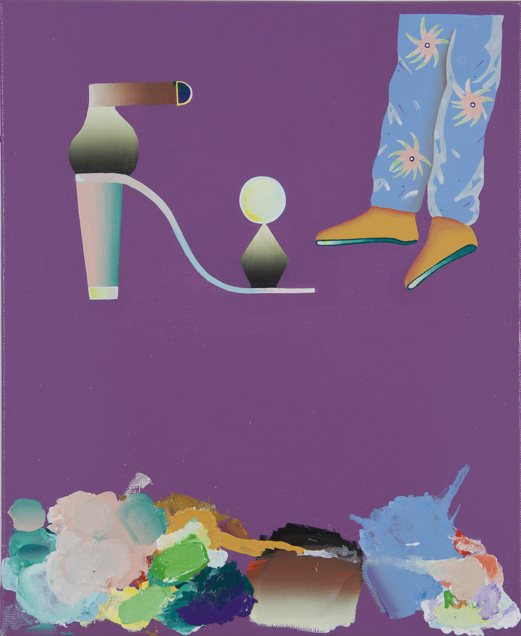  Keegan McHargue,  Untitled (Leisure) , 2009, Acrylic on linen, 22 x 16 inches (55.9 x 40.6 cm) 