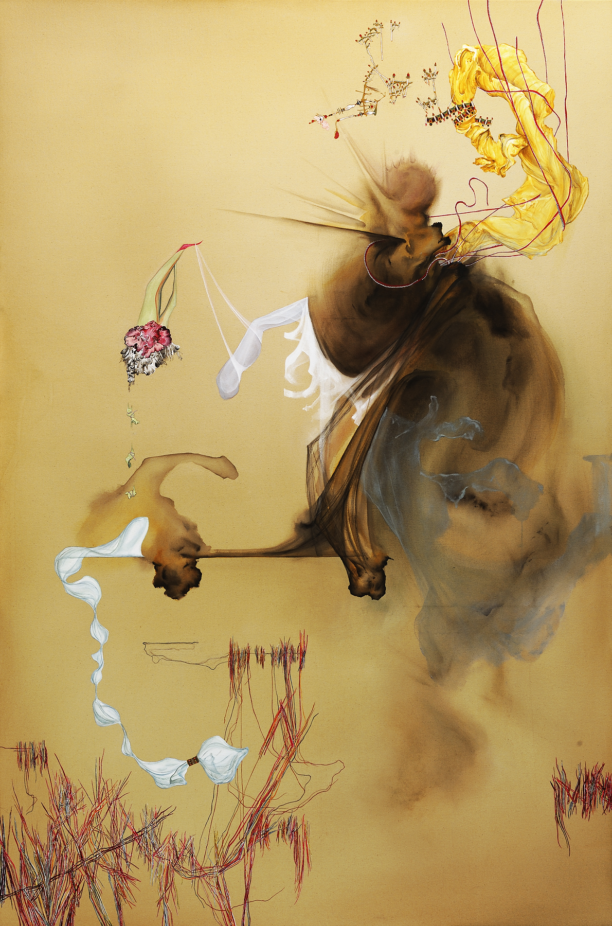Kate Eric, Boxers 2, 2011, Acrylic on canvas, 71 x 47 inches (180 x 119 cm)