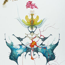 Kate Eric, Moth 2 , 2010, Acrylic on Paper, 29 x 21 inches (74 x 53 cm)